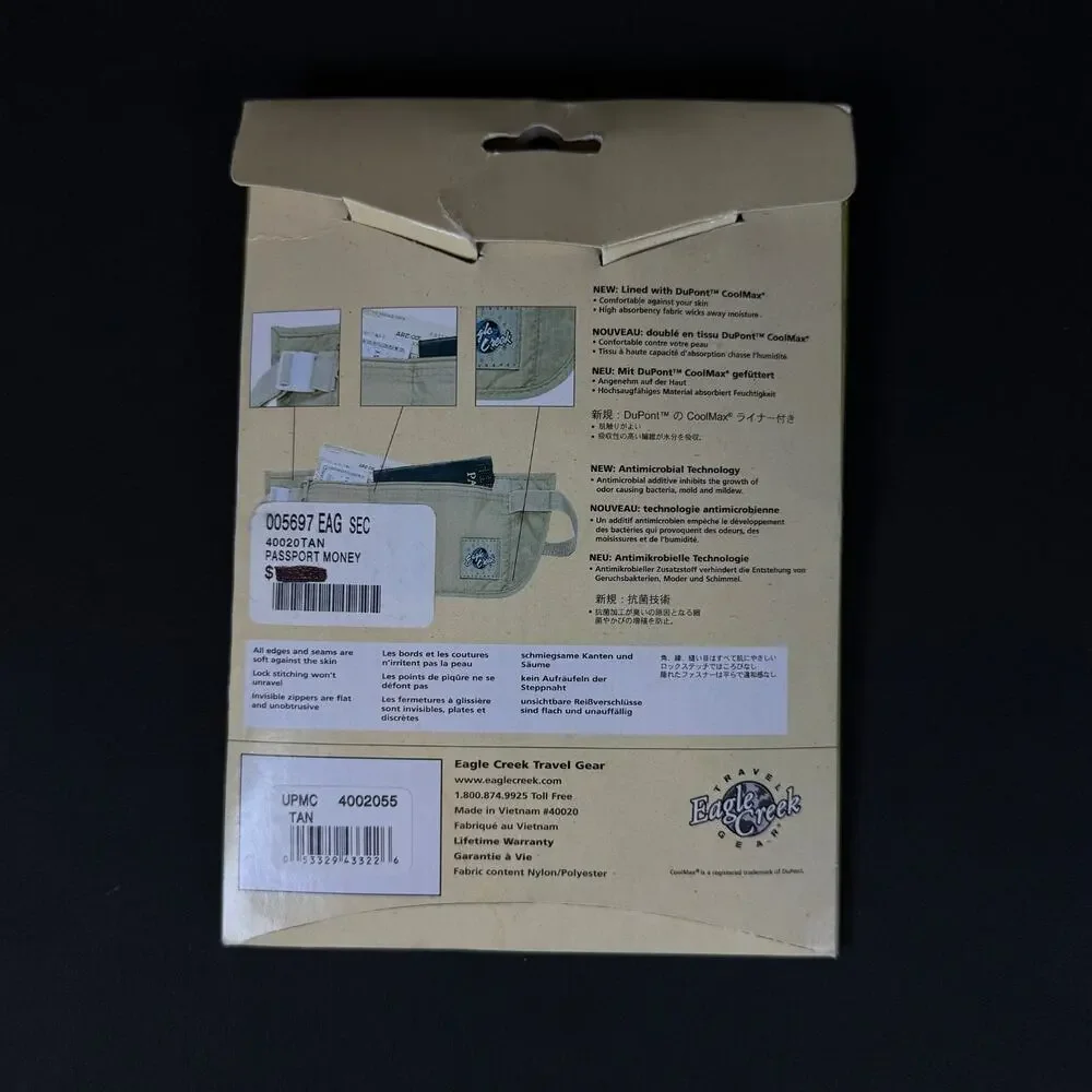 Eagle Creek Travel Gear Secret UNDERCOVER Passport Money Case bag